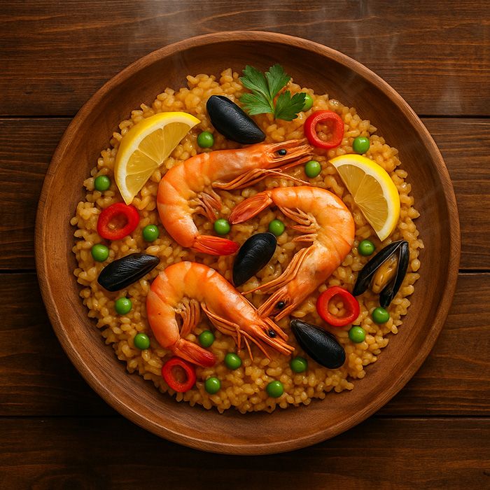 <h5 class="fw-bold text-white">Paella</h5>